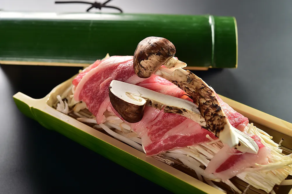 秋限定の松茸料理